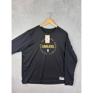 Cleveland Cavaliers Shirt Womens 2XL Black NBA Basketball Long Sleeve Nike New